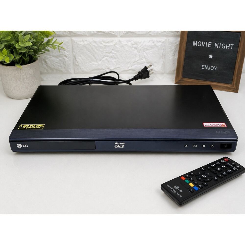 LG BD670 Network 3D Blu-Ray Disc Player Smart TV HDMI WiFi Tested Working